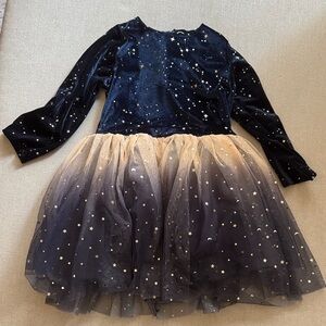 Lola and the Boys Star  Navy velvet and tulle Kids Dress size 6/7